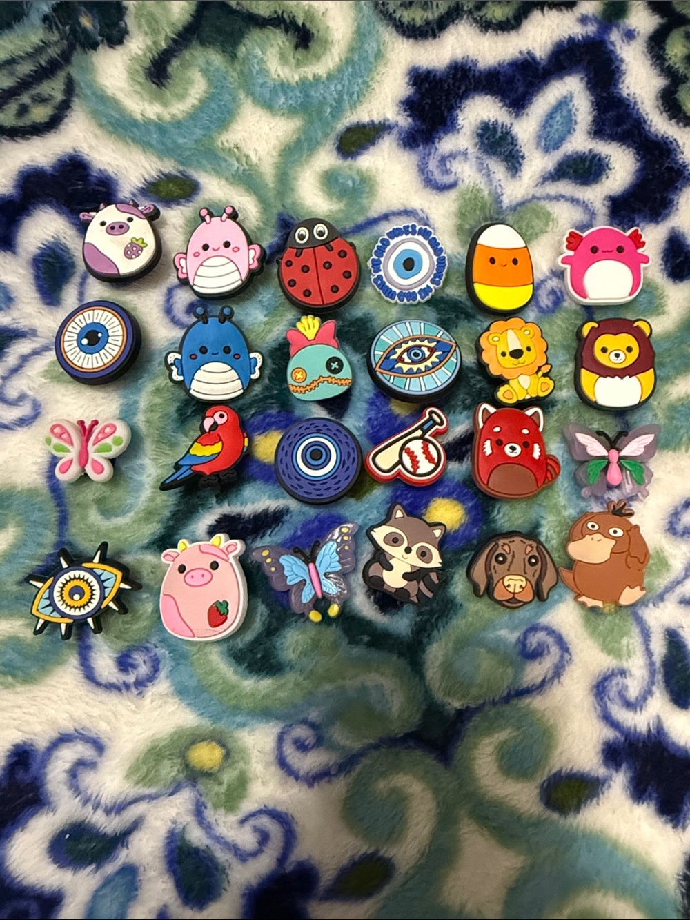 24 Kids Decorative Shoe Charms - Mixed Colors